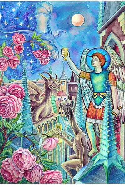Химера, Горгулья и Синий Дракон