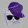 Кот в фиолетовой кепке