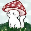 Котик в грибной шляпке