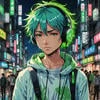 Crazy guy with headphones