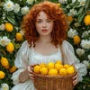 Три цветущие ветки лимона