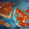 русалка с рыжим котом